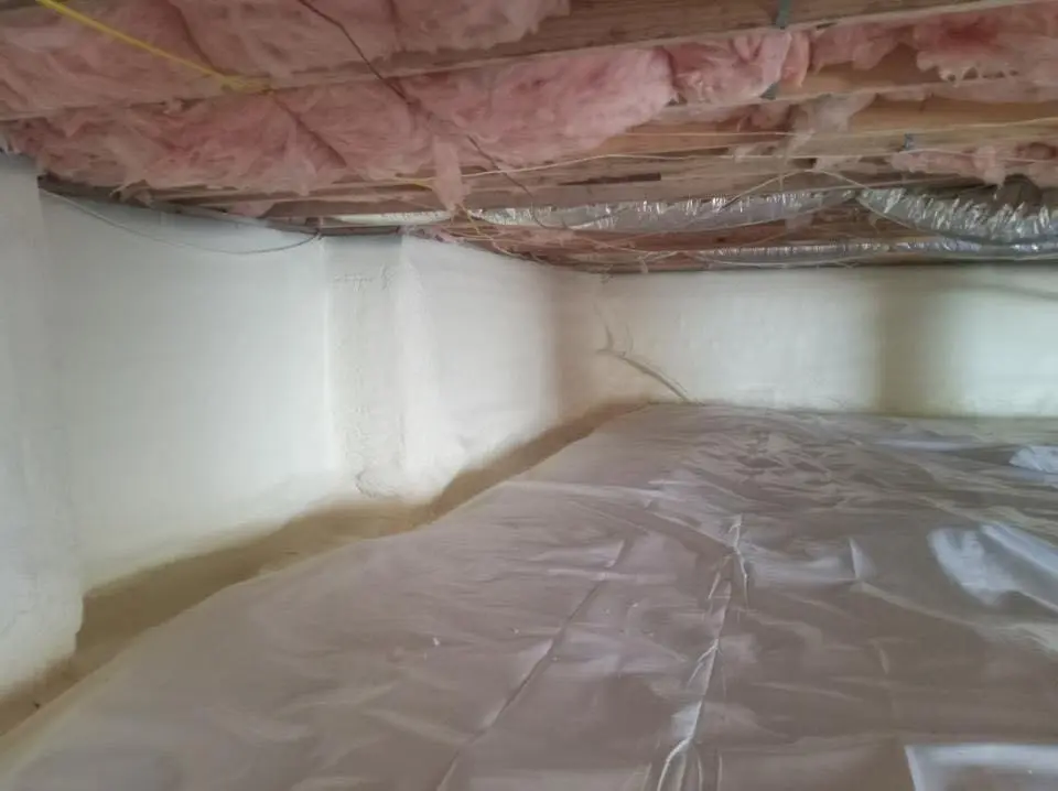Crawl space encapsulation with closed-cell spray foam for Spray Foam Roofing in Placerville